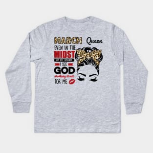 March Queen Even In The Midst Of The Storm Kids Long Sleeve T-Shirt